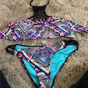 Vibrant Geometric Bikini Set